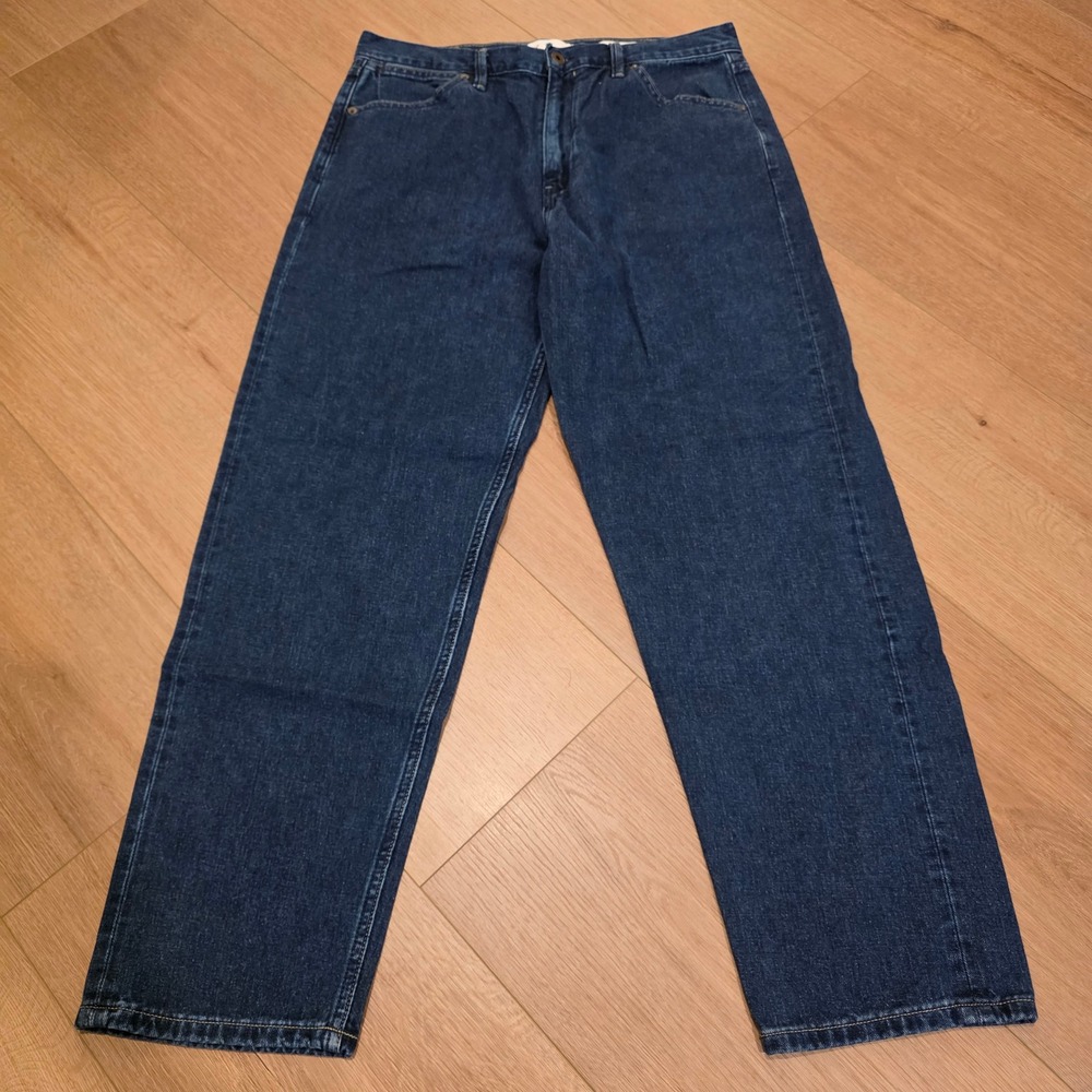 Banana Republic City Jean Tapered Trouser Mens 34x30 Medium Wash Cotton Hemp